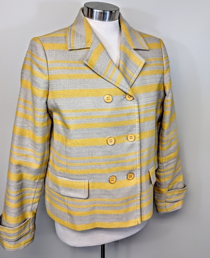 Talbots Double Breasted Cropped Jacket - image 1